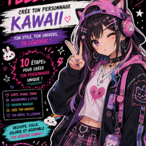 LÂCHE TON TEL : 2- CRÉE TON PERSONNAGE KAWAI